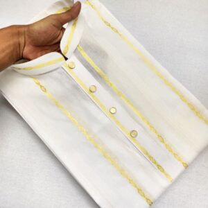 গোল্ডেন স্ট্রাইপ জামদানি